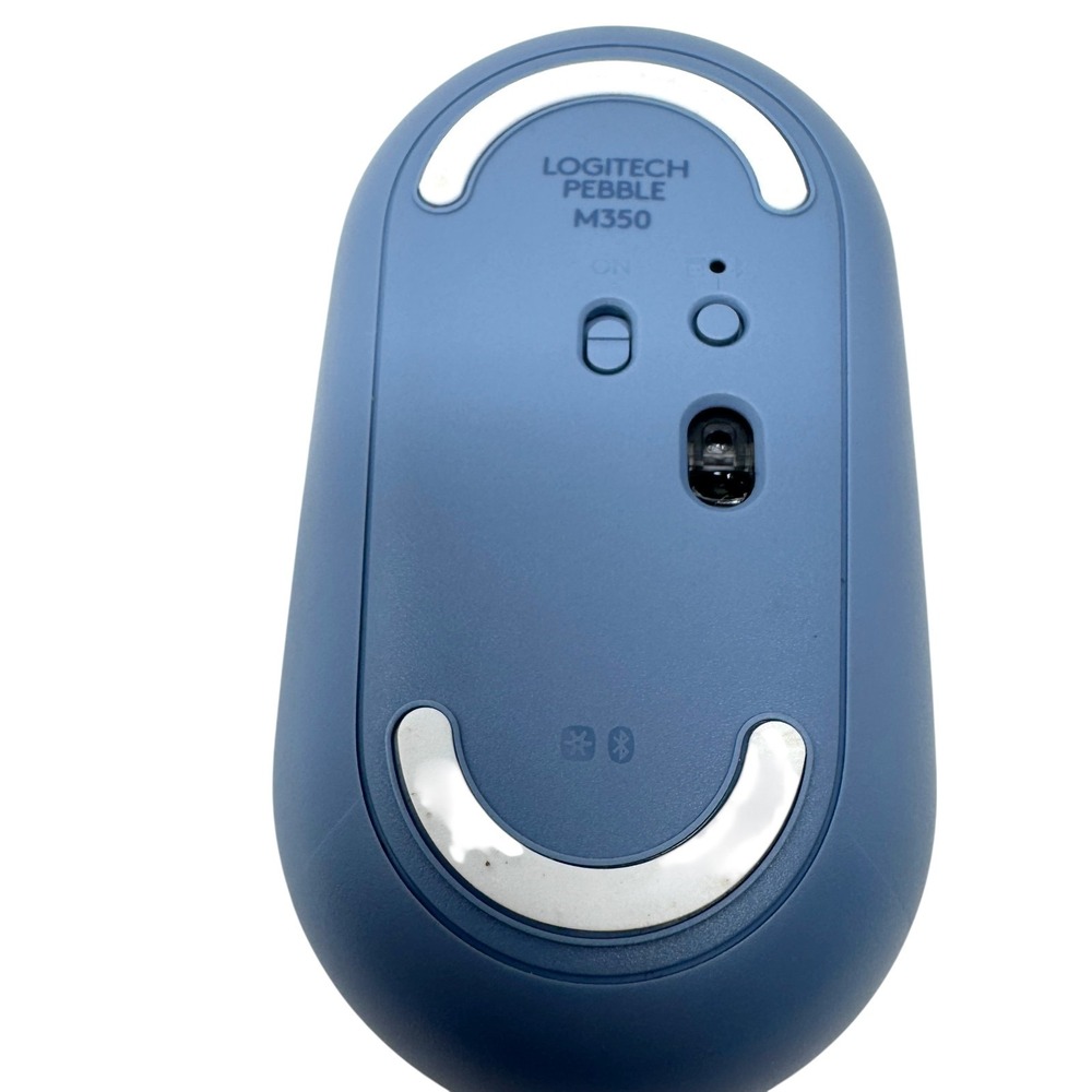Logitech M355 Pebble Blue Wireless Mouse with Bluetooth Receiver Keyboard - Picture 2 of 6
